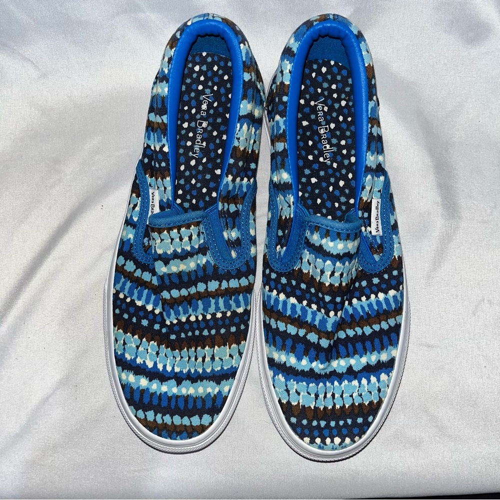 Vera Bradley Blue and Black Patterned Sneakers